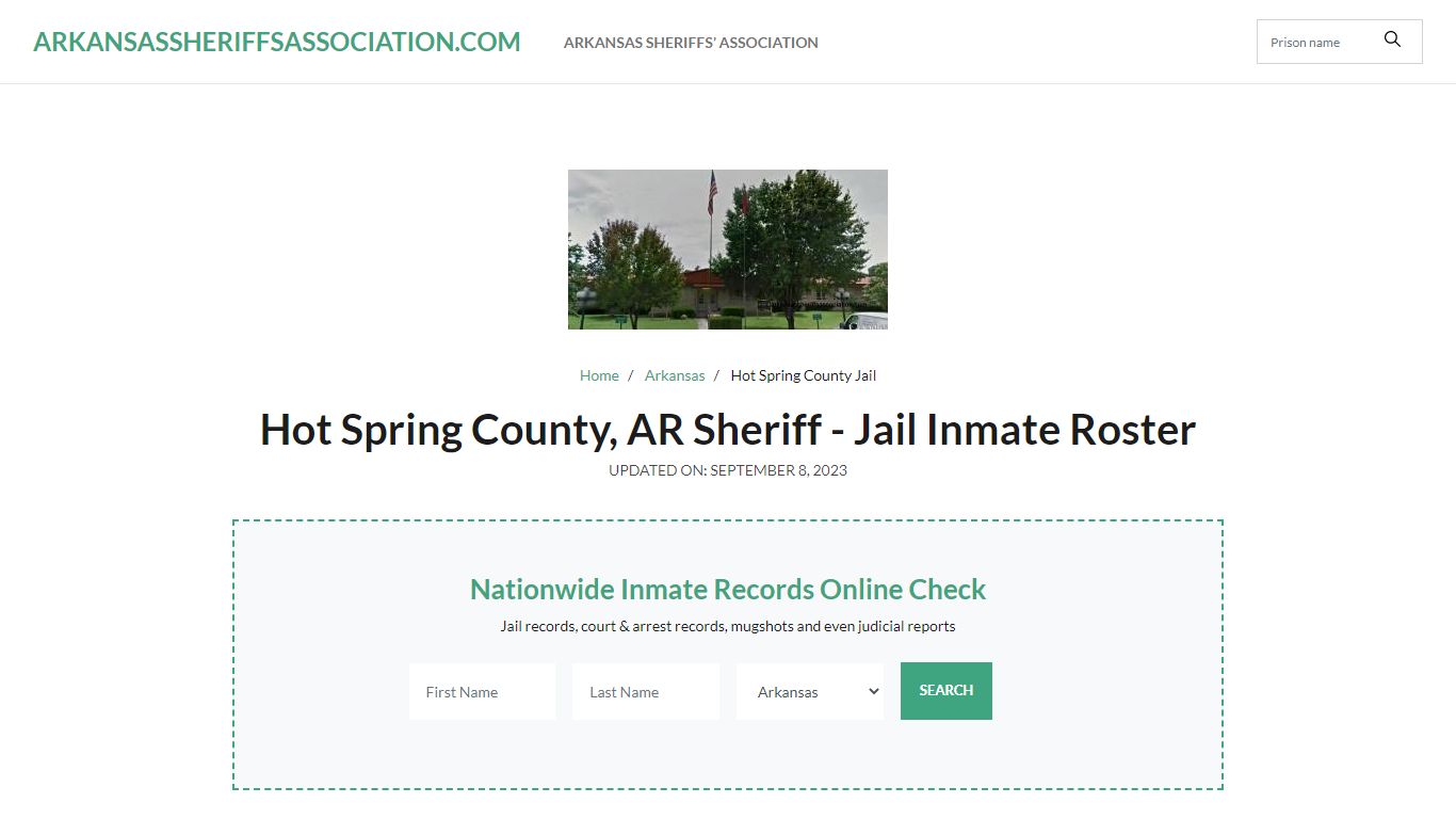 Hot Spring County, AR Sheriff - Jail Inmate Roster